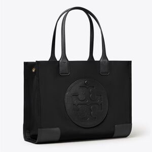 Brand new Tory Burch small Ella tote with logo patch.